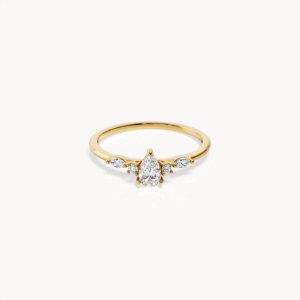 Prong Setting Side Stone Diamond Engagement Ring