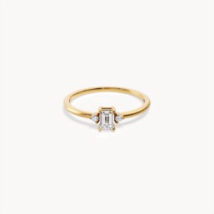 Radiant Cut Diamond With Accent Stones Engagement Ring