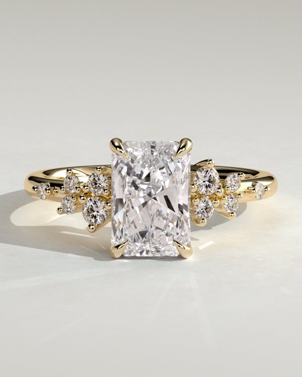10q36whf4elk20f8hmfrcl8bxltmrvkxa_db372c14b7be06dae56a0480b444a03e Radiant 4 Claw Solitaire Clustered Engagement Ring