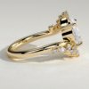 Oval Solitaire with Clustered Accent Stones Engagement Ring