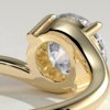 Round Solitaire with Bypass Band Engagement Ring