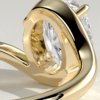 Oval Solitaire with Bypass Band Engagement Ring