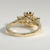 Oval Trilogy with Pavé Diamonds Engagement Ring