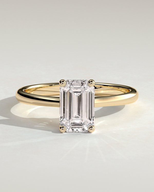 Emerald Cut Solitaire Engagement Ring