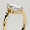 Marquise Solitaire with Bypass Band Engagement Ring