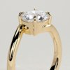 Round Solitaire with Bypass Band Engagement Ring