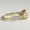 Oval Trilogy with Pavé Diamonds Engagement Ring