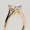 Oval Cathedral Solitaire Engagement Ring
