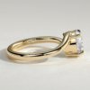 Round Solitaire with Bypass Band Engagement Ring