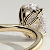 Oval Solitaire with Petal Gallery Engagement Ring