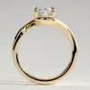 Oval Solitaire with Bypass Band Engagement Ring