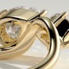 Pear and Round Stone Twist Toi et Moi Ring