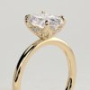 Oval Solitaire with Petal Gallery Engagement Ring
