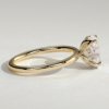 Oval Solitaire with Petal Gallery Engagement Ring