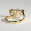 Pear and Round Stone Twist Toi et Moi Ring