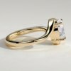 Oval Solitaire with Bypass Band Engagement Ring