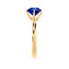 Blue Sapphire Twist Solitaire Ring