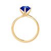Blue Sapphire Twist Solitaire Ring