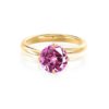 Pink Sapphire Twist Solitaire Engagement Ring