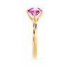 Pink Sapphire Twist Solitaire Engagement Ring