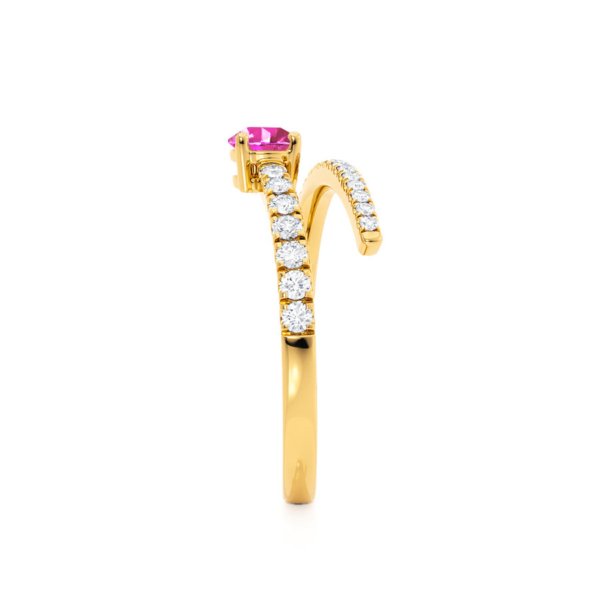 Celestine-pear-pink-sapphire-ring-yellow-gold-Lily-Arkwright-Image-3_900x.jpg Pear Pink Sapphire Split Shank Diamond Ring