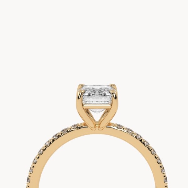 Emerald-Solitaire-with-Paveband_GG_01_1c0e3e20-bb55-4b51-a3cc-d12c591637fe.jpg Radiant Cut Solitaire Pavé Setting Ring