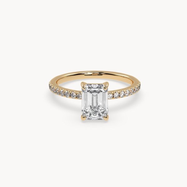 Emerald-Solitaire-with-Paveband_GG_02_5fd9ac81-9242-4855-9be4-f39954136de9.jpg Radiant Cut Solitaire Pavé Setting Ring
