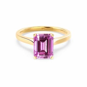 Pink Sapphire Solitaire Engagement Ring