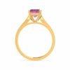 FlorenceEmeraldPinkSapphireLabDiamondEngagementRingYellowGoldSolitaireLilyArkwright4_900x.jpg Pink Sapphire Solitaire Engagement Ring