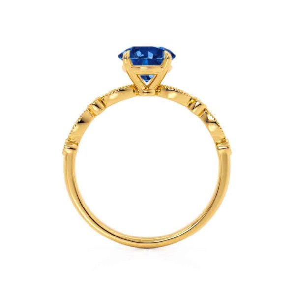 HopeRoundBlueSapphireLabDiamondEngagementRingYellowGold4ProngShoulderSetLilyArkwright4_900x.jpg Round Blue Sapphire Shoulder Set Engagement Ring