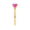 Round Pink Sapphire Petite Solitaire Engagement Ring
