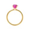 Round Pink Sapphire Petite Solitaire Engagement Ring