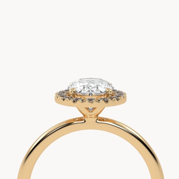 Oval Cut Halo Diamond Engagement Ring