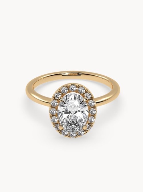 Oval Cut Halo Diamond Engagement Ring