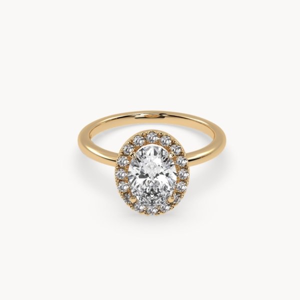 Oval Cut Halo Diamond Engagement Ring