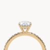 Oval Cut Solitaire Pavé Setting Ring