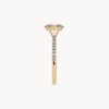 Oval Cut Solitaire Pavé Setting Ring