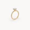 Oval Cut Solitaire Pavé Setting Ring