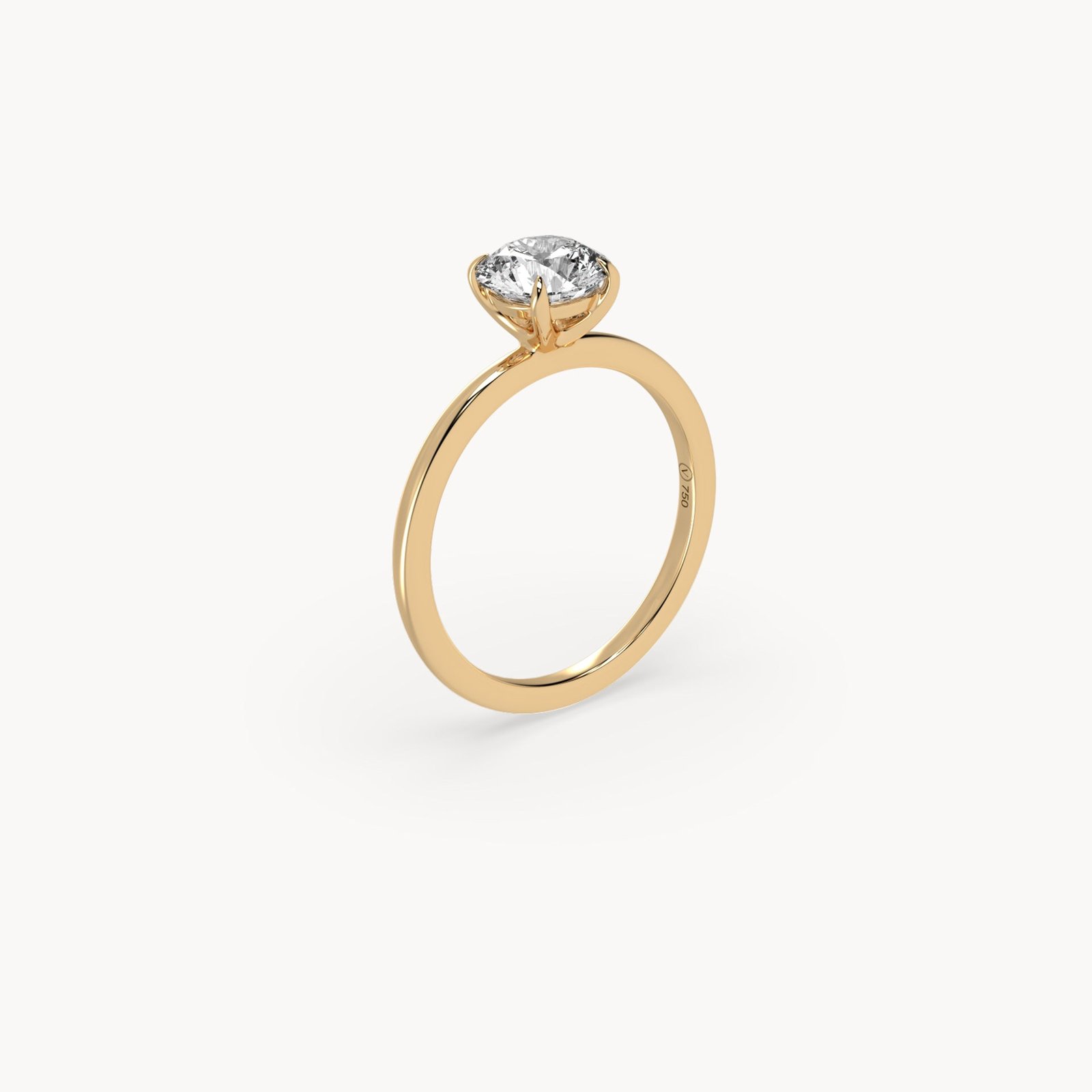Round Brilliant Cut Solitaire Engagement Ring - Image 2