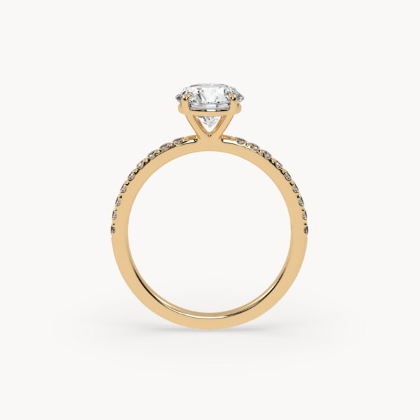 Round-Solitaire-with-Pave-band_GG_05_60f41ac1-057f-4e32-aa83-bf3bb55a66d7.jpg Round Brilliant Cut Solitaire Pavé Setting Ring