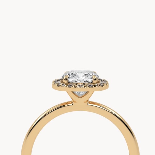 Cushion Cut Halo Diamond Engagement Ring
