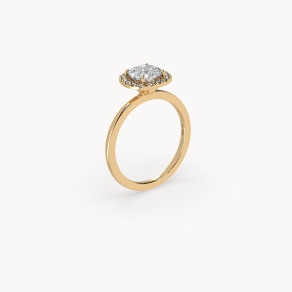 Cushion Cut Halo Diamond Engagement Ring