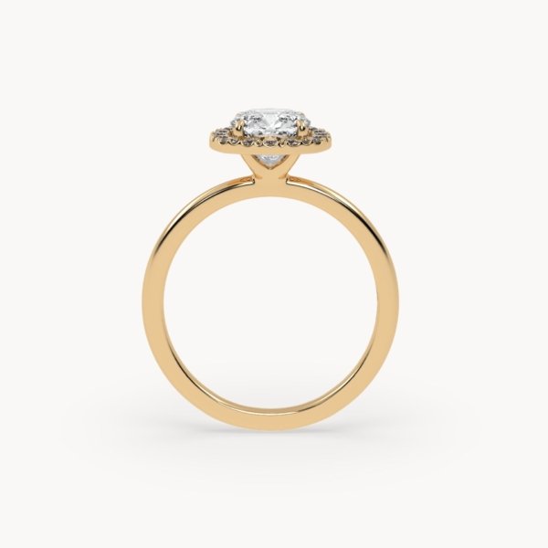 Cushion Cut Halo Diamond Engagement Ring