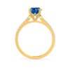 Blue Sapphire Oval And Diamond Pavé Engagement Ring
