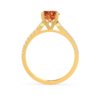 Padparadscha Oval And Diamond Pavé Engagement Ring