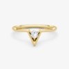V Solitaire Diamond Ring