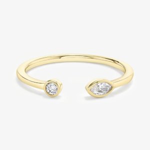 Petal Diamond Dainty Ring