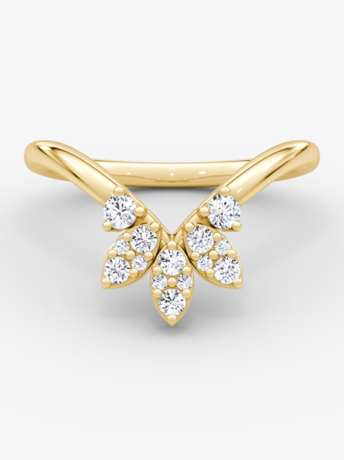 Petal Crown Diamond Band Ring